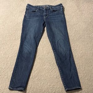 American Eagle Outfitters Dark Blue Hi-Rise Jeggings